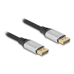 DeLOCK DisplayPort Kabel 16K 60 Hz 1 m silber Metall