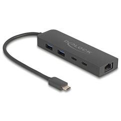 DeLOCK 10 Gbps USB Hub mit 2,5 Gigabit LAN Port und PD 85 W
