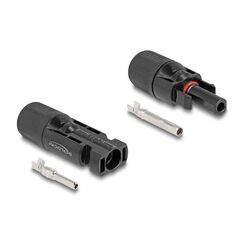 DeLOCK DL4 Solar Steckverbinder für Kabel zum Crimpen, Stecker und Buchse, schwarz 2 Stück