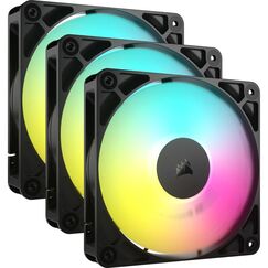 Corsair RS120 ARGB Computergehäuse Ventilator 12 cm Weiß 3 Stück(e), Farbe: Schwarz