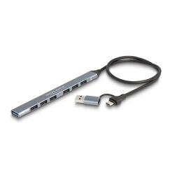 DeLOCK 4 Port Slim USB Hub mit USB Type-C™ oder USB Typ-A zu 3 x USB 5 Gbps USB Type-C™ + 1 x USB 5 Gbps Typ-A