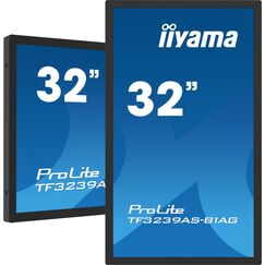 iiyama TF3239AS-B1AG Signage-Display Digital Signage Flachbildschirm 80 cm (31.5") LED 435 cd/m² Full HD Schwarz Touchscreen Eingebauter Prozessor Android 11 24/7