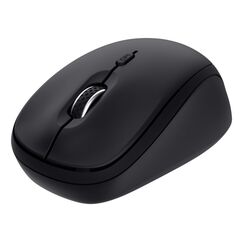 Trust Yvi+ Maus Universal Beidhändig RF Wireless + Bluetooth Optisch 1600 DPI, Farbe: Schwarz