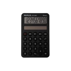 MAUL ECO MD1 Taschenrechner Tasche Einfacher Taschenrechner Schwarz, Farbe: Schwarz