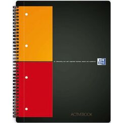 Oxford Activebook Notizbuch A5 80 Blätter Schwarz