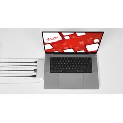 LMP 24879 laptop-dockingstation & portreplikator Andocken USB 3.2 Gen 1 (3.1 Gen 1) Type-C Schwarz, Silber