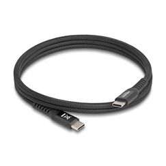 DeLOCK 81119 USB Kabel USB 2.0 1 m USB C 0,48 Gbit/s 60 W Schwarz, Farbe: Schwarz, Länge: 1 m