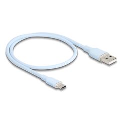 DeLOCK 81227 USB Kabel USB 2.0 2,5 m USB A USB C 0,48 Gbit/s Schwarz, Farbe: Blau, Länge: 0,5 m