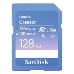 SanDisk Creator 128 GB SDXC UHS-II Klasse 10, Kapazität: 128 GB