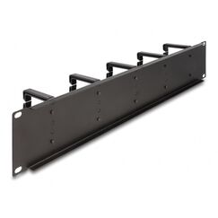 DeLOCK 19″ Kabelmanagement Rangierpanel mit 10 Kunststoffbügel 2 HE schwarz