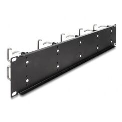 DeLOCK 19″ Kabelmanagement Rangierpanel mit 10 Metallbügel 2 HE schwarz