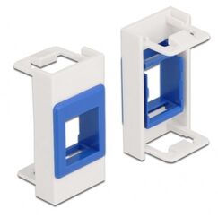 DeLOCK Easy 45 Modul Keystone Halterung 22,5 x 45 mm, weiß / blau