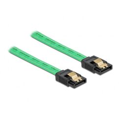 DeLOCK SATA 6 Gb/s Kabel UV Leuchteffekt grün 30 cm