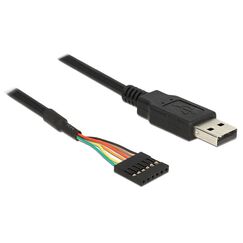 DeLOCK 1.8m USB2.0-A/TTL 6-p USB Kabel 1,8 m USB A Schwarz