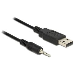 DeLOCK 1.8m USB 2.0-A/2.5mm Audio-Kabel 1,8 m USB Typ-A Schwarz
