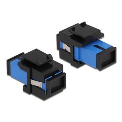 DeLOCK Keystone Modul SC Simplex Buchse zu SC Simplex Buchse blau / schwarz