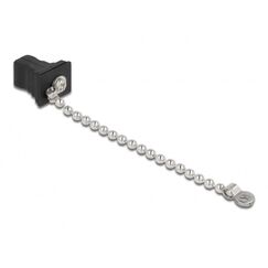 DeLOCK LWL Staubschutzkappe mit Kette für SC Stecker schwarz