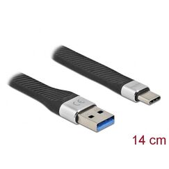 DeLOCK USB 3.2 Gen 1 FPC Flachbandkabel USB Typ-A zu USB Type-C 14 cm PD 3 A