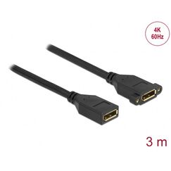 DeLOCK DisplayPort 1.2 Kabel Buchse zu Buchse zum Einbau 4K 60 Hz 3 m