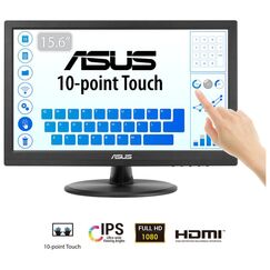 ASUS Touch VT169HE Computerbildschirm 39,6 cm (15.6") 1920 x 1080 Pixel Full HD LED Touchscreen Tisch Schwarz