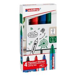 Edding 380 Marker 4 Stück(e) Schwarz, Blau, Grün, Rot
