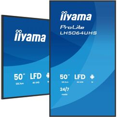 iiyama LH5064UHS-B1AG Signage-Display Digital Signage Flachbildschirm 127 cm (50") WLAN 500 cd/m² 4K Ultra HD Schwarz Eingebauter Prozessor Android 24/7
