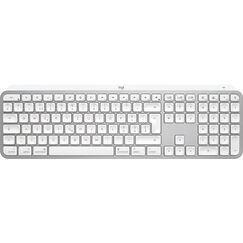 Logitech MX Keys S for Mac Tastatur Büro RF Wireless + Bluetooth QWERTZ Schweiz Aluminium, Weiß