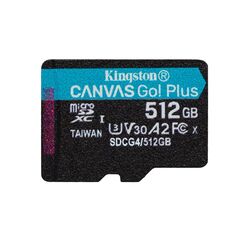 Kingston Technology 512GB microSDXC Canvas Go Plus Gen4 200R A2 U3 Einzelpaket ohne ADP