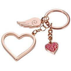 TROIKA KR17-01/RG Schlüsselring/Etui Schlüsselanhänger Pink, Rosa-Goldfarben