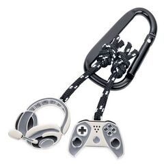 TROIKA GAMING Schlüsselring Schwarz, Grau, Silber