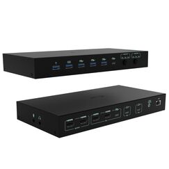 i-tec USB-C KVM Dock PRO for Three Hosts, Dual Video, with 2x Power Delivery, max 92W