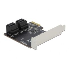 DeLOCK 4 Port SATA PCI Express x1 Karte - Low Profile Formfaktor