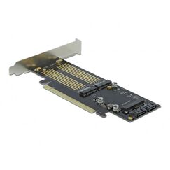 DeLOCK PCI Express x16 Karte zu 1 x M.2 Key B + 1 x NVMe M.2 Key M + 1 x mSATA - Low Profile Formfaktor