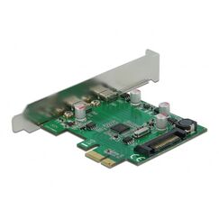 DeLOCK PCI Express x1 Karte zu 2 x extern SuperSpeed USB (USB 3.2 Gen 1) USB Type-C™ Buchse