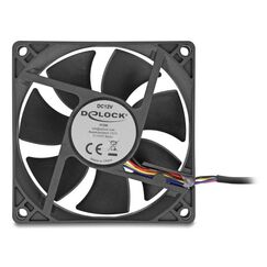 DeLOCK 67296 Computerkühlsystem Computergehäuse Ventilator 8 cm Schwarz 1 Stück(e)