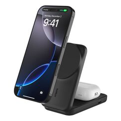 Belkin Qi2 Fitness tracker, Kopfhörer, Smartphone, Smartwatch Schwarz USB Kabelloses Aufladen Schnellladung Drinnen