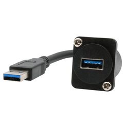EXSYS EX-49164 USB Kabel USB 3.2 Gen 1 (3.1 Gen 1) 0,2 m USB A 5 Gbit/s Schwarz