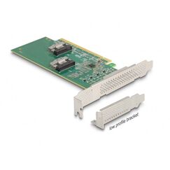 DeLOCK PCI Express 4.0 x16 Karte zu 4 x SFF-8639 NVMe - Bifurcation - Low Profile Formfaktor