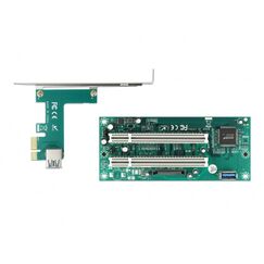 DeLOCK Riser Karte PCI Express x1 zu 2 x PCI 32 Bit Slot mit 60 cm Kabel