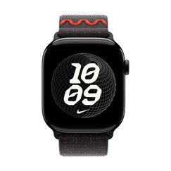 Apple Nike Sport Loop Band Schwarz Nylon, Recyceltes Polyester, Spandex