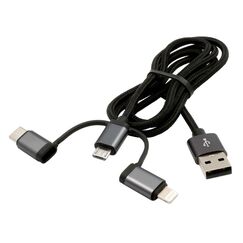 EXSYS EX-K1403-2 USB Kabel USB 2.0 1 m USB A USB C 0,48 Gbit/s Schwarz, Grau