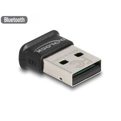 DeLOCK USB Bluetooth 5.0 Adapter Klasse 1 im Micro Design - Reichweite bis zu 100 Meter
