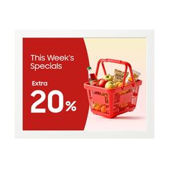 Samsung EMDX EM13DX Digital Signage Flachbildschirm 33,8 cm (13.3") WLAN Weiß Tizen 24/7