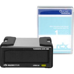 Tandberg Data O-T RDX Laufwerkskit mit 1TB Kassette, extern, schwarz, USB3+