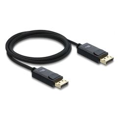 DeLOCK Koaxiales DisplayPort Kabel 16K 60 Hz 80 Gbps mit Geflechtmantel 2 m