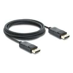 DeLOCK Koaxiales DisplayPort Kabel 8K 60 Hz mit Geflechtmantel 2 m