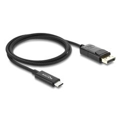 DeLOCK Koaxiales USB Type-C zu DisplayPort Kabel (DP Alt Mode) 4K 60 Hz mit Geflechtmantel 1 m