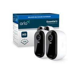 Arlo Essential 3 HD-Sicherheitskamera, 2er Set