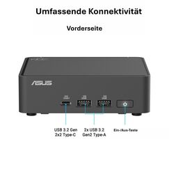 ASUS NUC RNUC15CRKU5063C2 Intel Core Ultra 5 225H 16 GB DDR5-SDRAM 512 GB SSD Windows 11 Pro Mini PC Mini-PC Schwarz