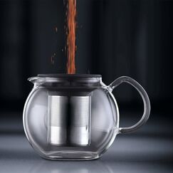 Bodum Assam Teekocher 1 l Chrom, Transparent